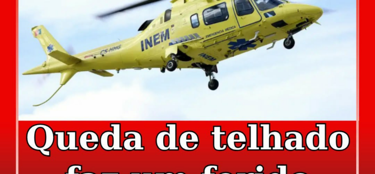 Queda de um telhado faz um ferido grave em Covilhã