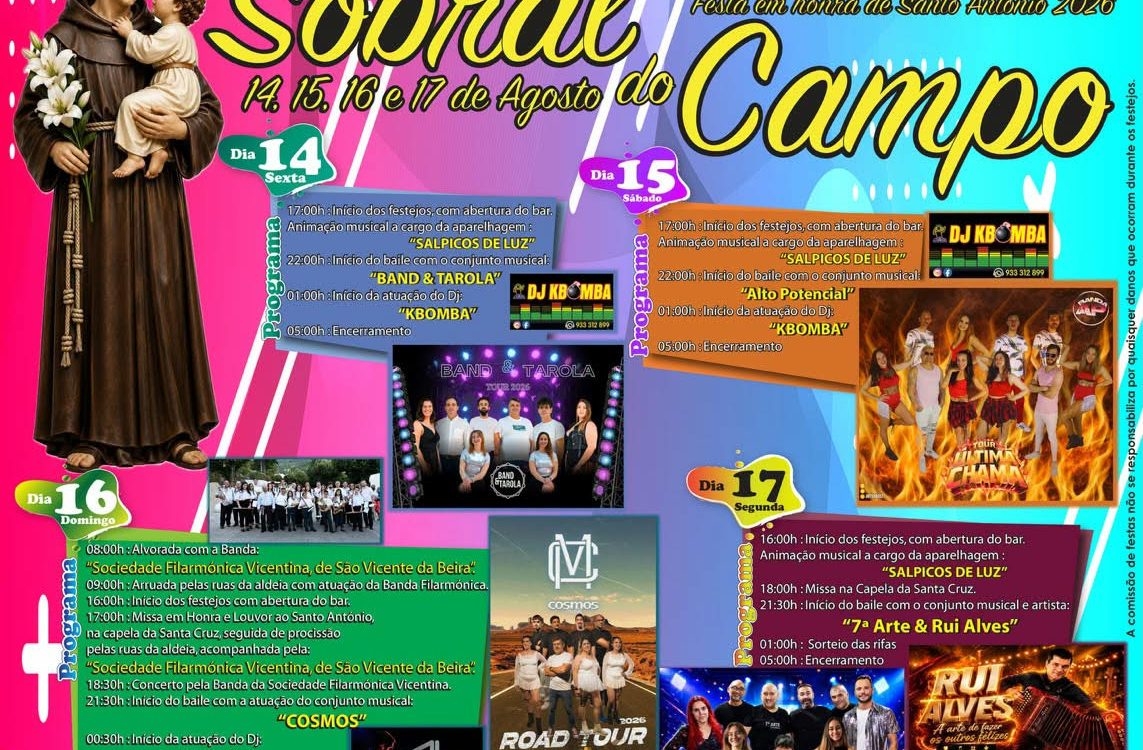 Sobral do Campo celebra Santo António com quatro dias de festa