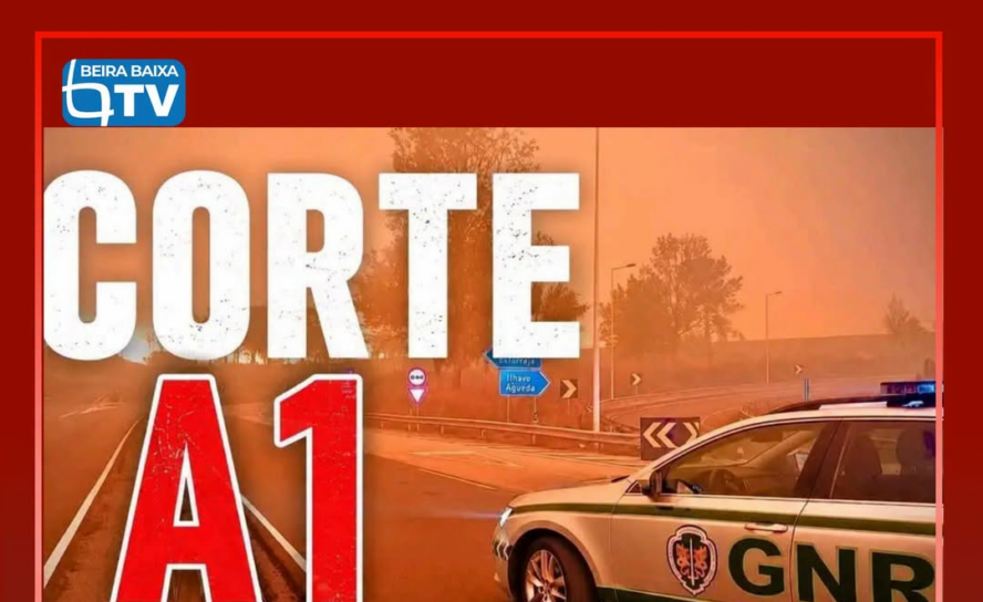 A Autoestrada do Norte (A1) está cortada nos dois sentidos entre Aveiro Sul e Al