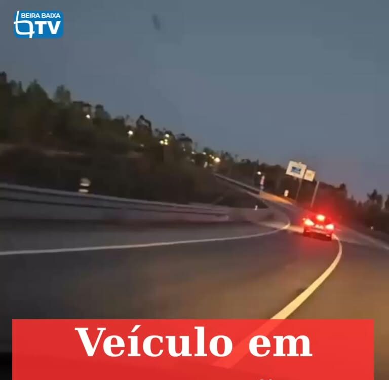 Carro circula em contramão no IC8 na zona de Peral