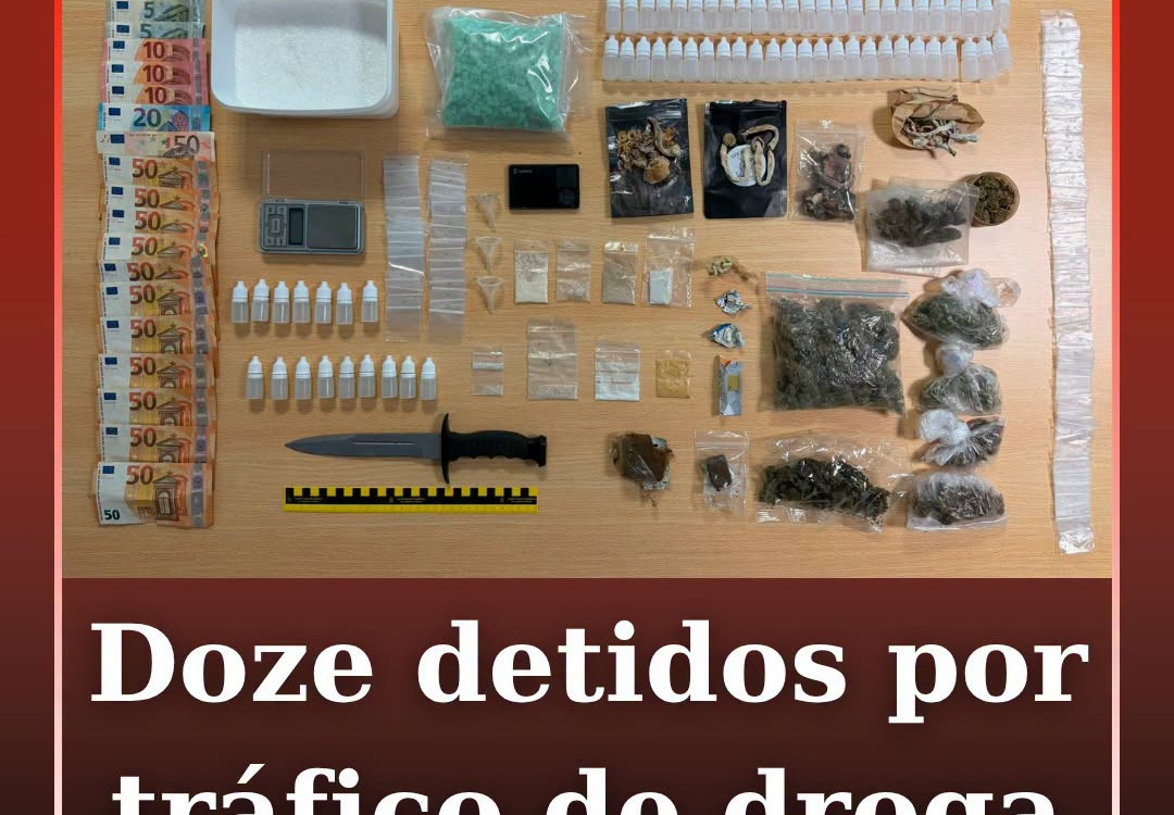 Doze pessoas foram detidas por tráfico de estupefacientes