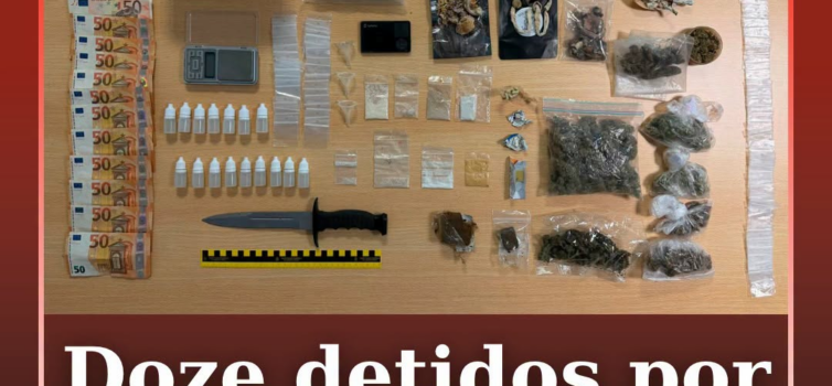 Doze pessoas foram detidas por tráfico de estupefacientes