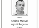 Faleceu António Manuel Agostinho Justo, aos 65 anos.