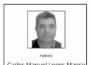 Faleceu Carlos Manuel Lopes Manso, aos 66 anos, natural de Peral