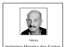 Faleceu Jerónimo Moreira dos Santos, de 77  anos, natural de Castelo Branco.
