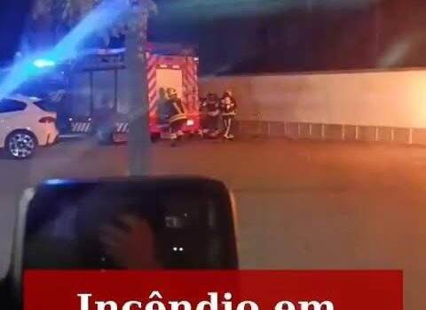 Incêndio em veículo junto ao Estádio Municipal de Castelo Branco