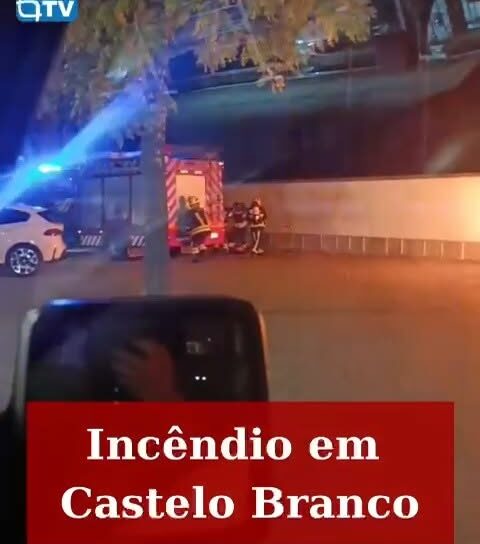 Incêndio em veículo junto ao Estádio Municipal de Castelo Branco
