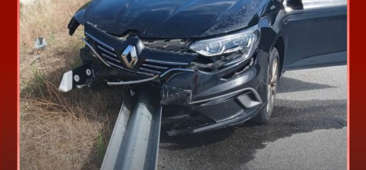O alerta para o despiste de um veiculo ligeiro na saída da A23 para Caria
