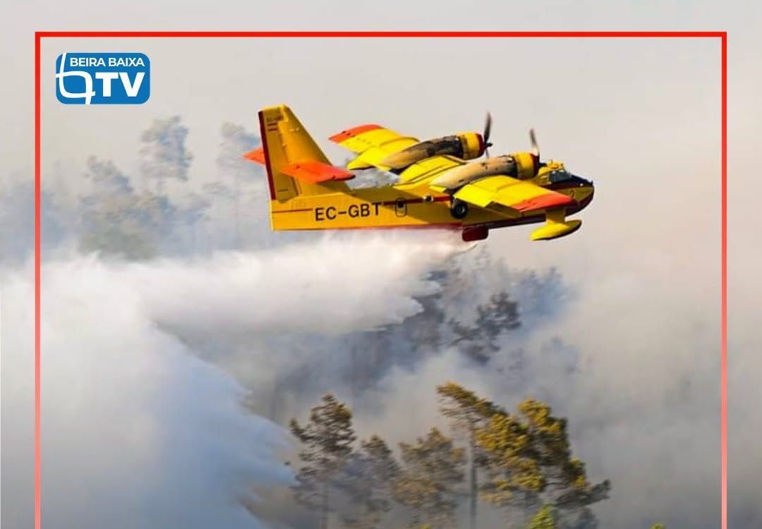 O alerta para o incêndio que deflagou em zona de povoamento em Alvito da Beira,