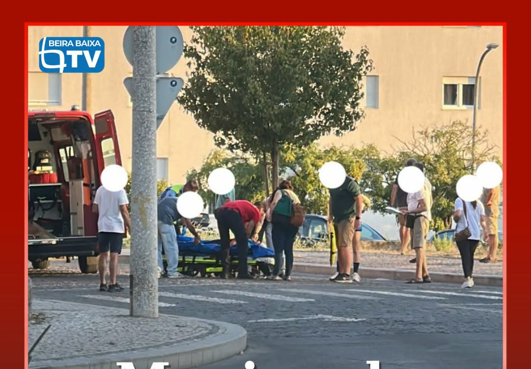 O alerta para um atropelamento na Rua Dr. Henrique Carvalhão em Castelo Branco f