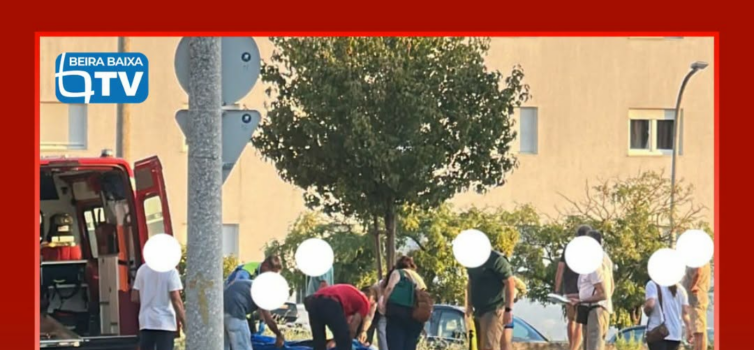 O alerta para um atropelamento na Rua Dr. Henrique Carvalhão em Castelo Branco f