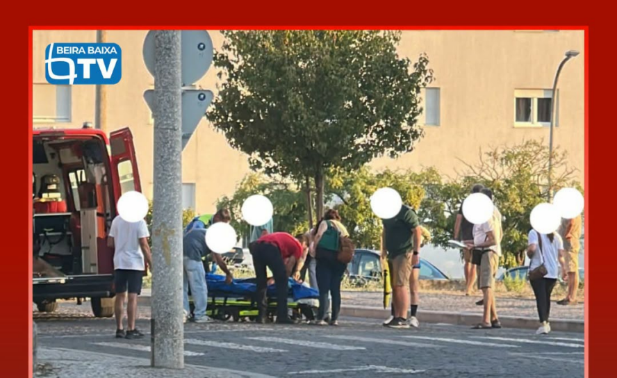 O alerta para um atropelamento na Rua Dr. Henrique Carvalhão em Castelo Branco f