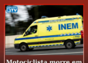 O despiste de um motociclo no concelho da Sertã, distrito de Castelo Branco