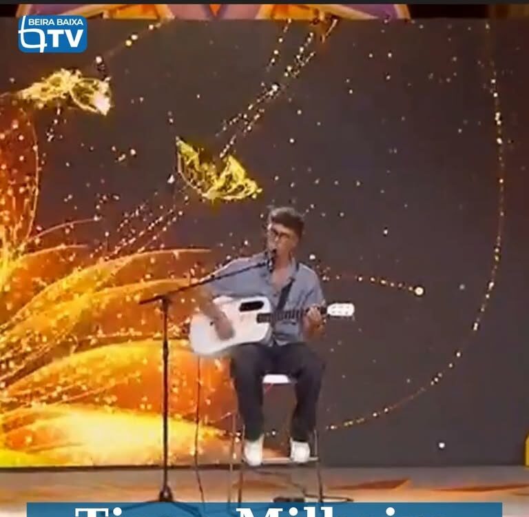 O jovem artista idanhense Tiago Milheiro estreou-se este sábado na televisão