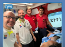Uma mulher, com 39 semanas de gestação, deu à luz esta quarta-feira, pelas 7h53,