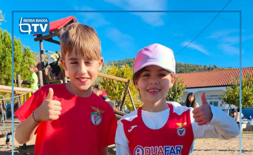 Os jovens atletas da secção de atletismo do Benfica de Castelo Branco estiveram