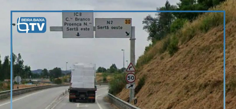 A circulação rodoviária no IC8, no concelho da Sertã