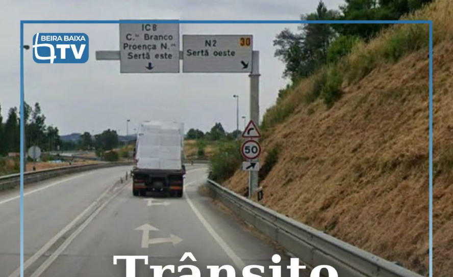 A circulação rodoviária no IC8, no concelho da Sertã