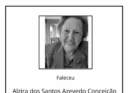 Faleceu Alzira dos Santos Azevedo Conceição, aos 94 anos.