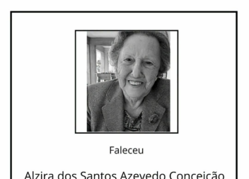 Faleceu Alzira dos Santos Azevedo Conceição, aos 94 anos.