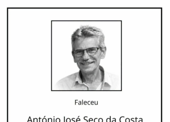 Faleceu António José Seco da Costa, aos 64 anos de idade.