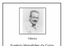 Faleceu Eugénio Magalhães da Costa, aos 75 anos, natural de Colmeal da Torre.