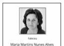 Faleceu Maria Martins Nunes Alves, aos 75 anos, natural de Vilares de Baixo
