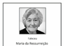 Faleceu Maria da Ressurreição Robalo Gerlades, aos 95 anos, natural de Monsanto.