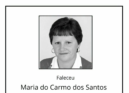 Faleceu Maria do Carmo dos Santos Diogo Gomes, aos 64 anos