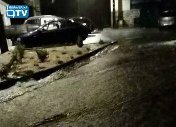 Imagens registadas cerca das 22h45 desta sexta-feira, 2 de outubro