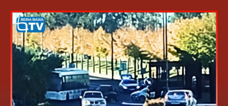 O alerta para a colisão de um motociclo e de um veículo ligeiro na Avenida Gener
