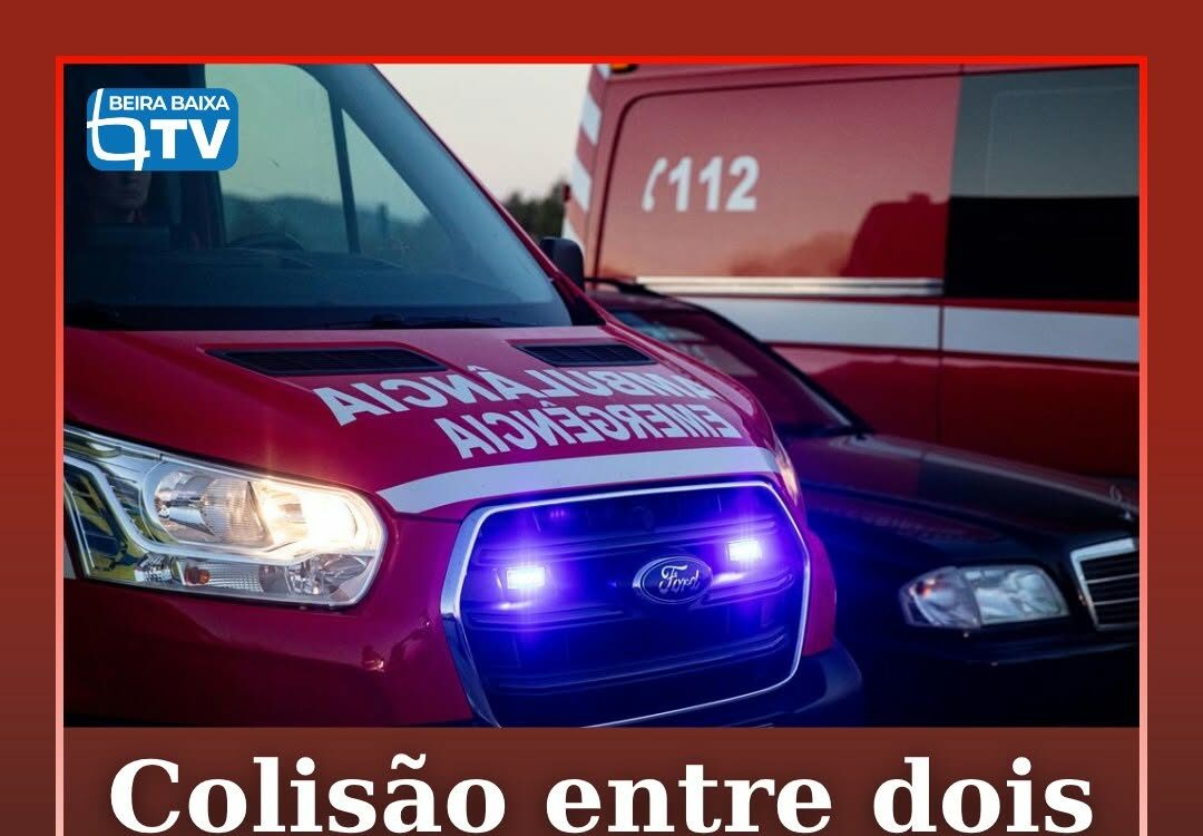 O alerta para a colisão entre dois motociclos na Avenida General António Ramalho