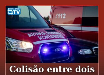 O alerta para a colisão entre dois motociclos na Avenida General António Ramalho