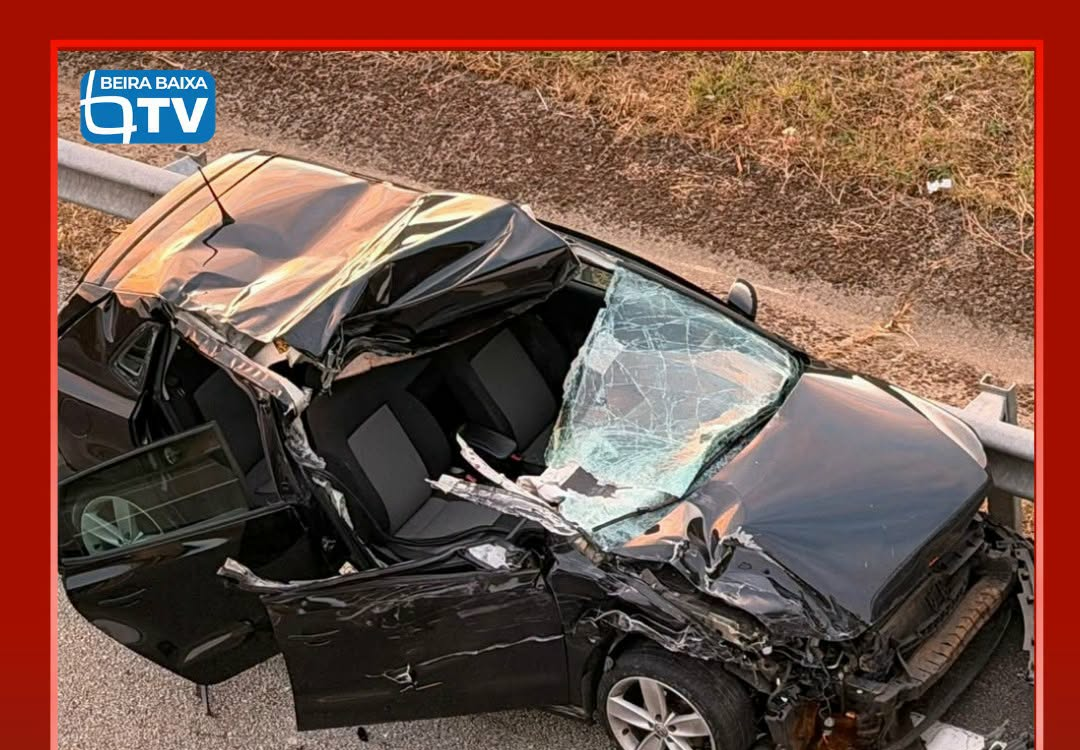 O alerta para o despiste de um veículo ligeiro na A23, ao km 107