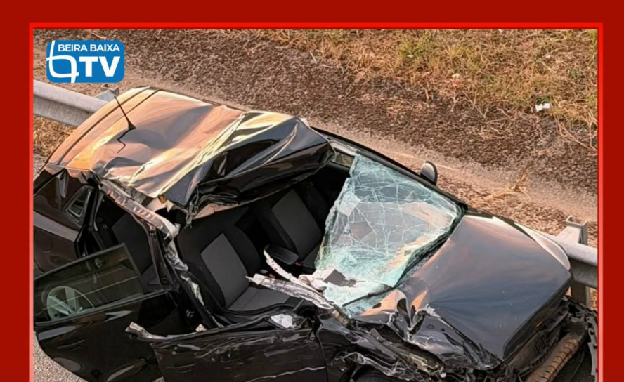 O alerta para o despiste de um veículo ligeiro na A23, ao km 107