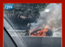 O alerta para um incêndio de um veículo ligeiro na A23, km211