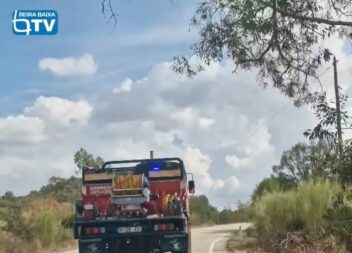 O alerta para um incêndio em zona agrícola em Monforte da Beira