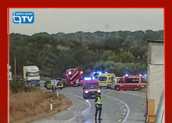O alerta para uma colisão rodoviária na EN246,  ao km 40,2, Portalegre