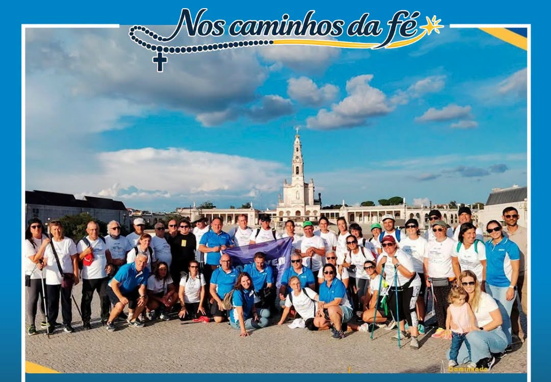 O grupo de peregrinos da Associação para Iniciativas para a Juventude de Nisa (I