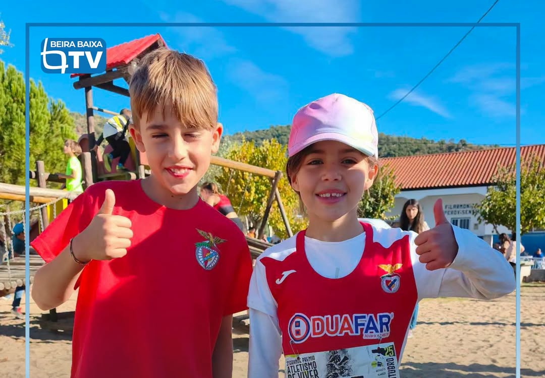 Os jovens atletas da secção de atletismo do Benfica de Castelo Branco estiveram