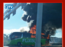 Um autocarro da FlixBus incendiou-se na Autoestrada A1, após a saída de Aveiras,