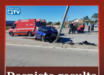 Um homem de 24 anos ficou com ferimentos ligeiros na sequência do despiste de um